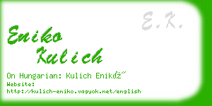 eniko kulich business card